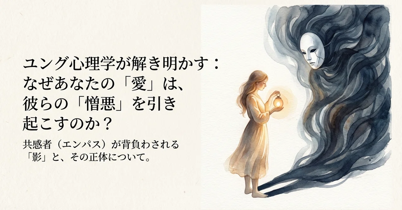 要約🌟【カール・ユングの洞察】なぜ「愛している」と言う人が、あなたの共感力を激しく妬むのか?| ️amanomaki 構造的に読み解く