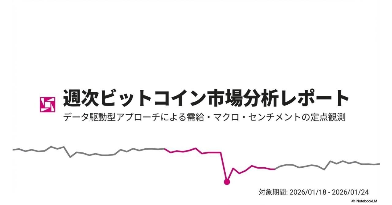 本週次ビットコイン市場分析レポート ( 2026/01/18 - 2026/01/24）｜美豚