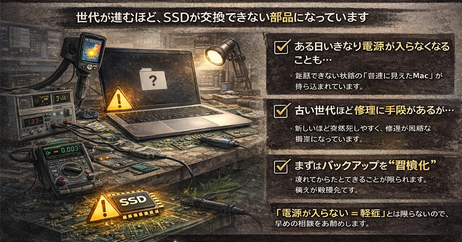 知っておくと安心：MacのSSD故障と“突然死”の関係｜AIDE