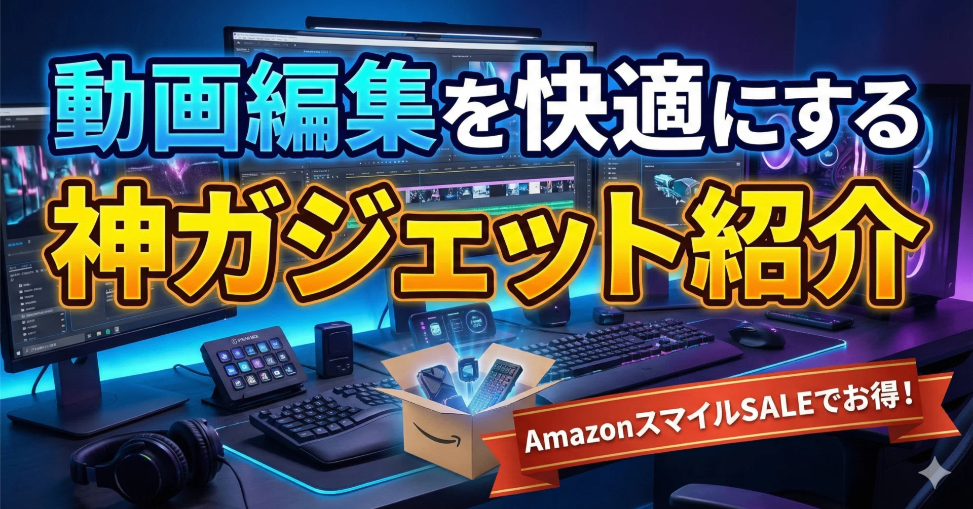 動画編集を快適にする便利ガジェットの紹介!AmazonスマイルSALEでお得 動画編集を快適にする便利ガジェットの紹介!AmazonスマイルSALEでお得