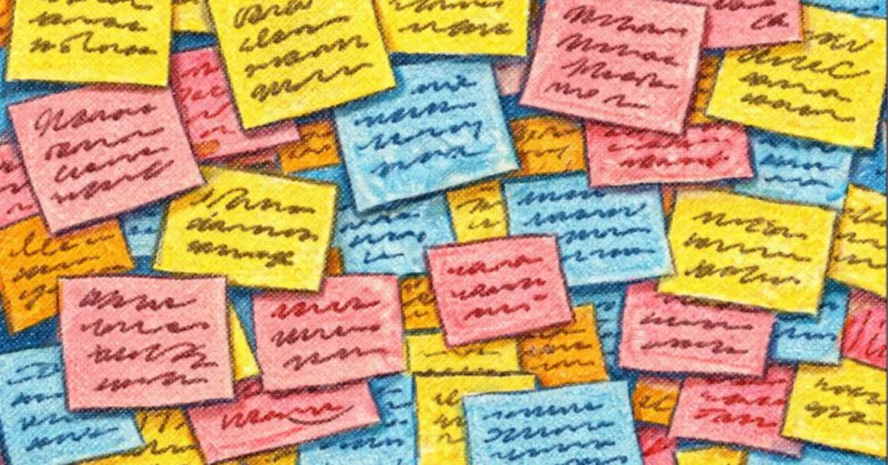 Scribbling anxieties onto note like sticky notes｜DKC...
