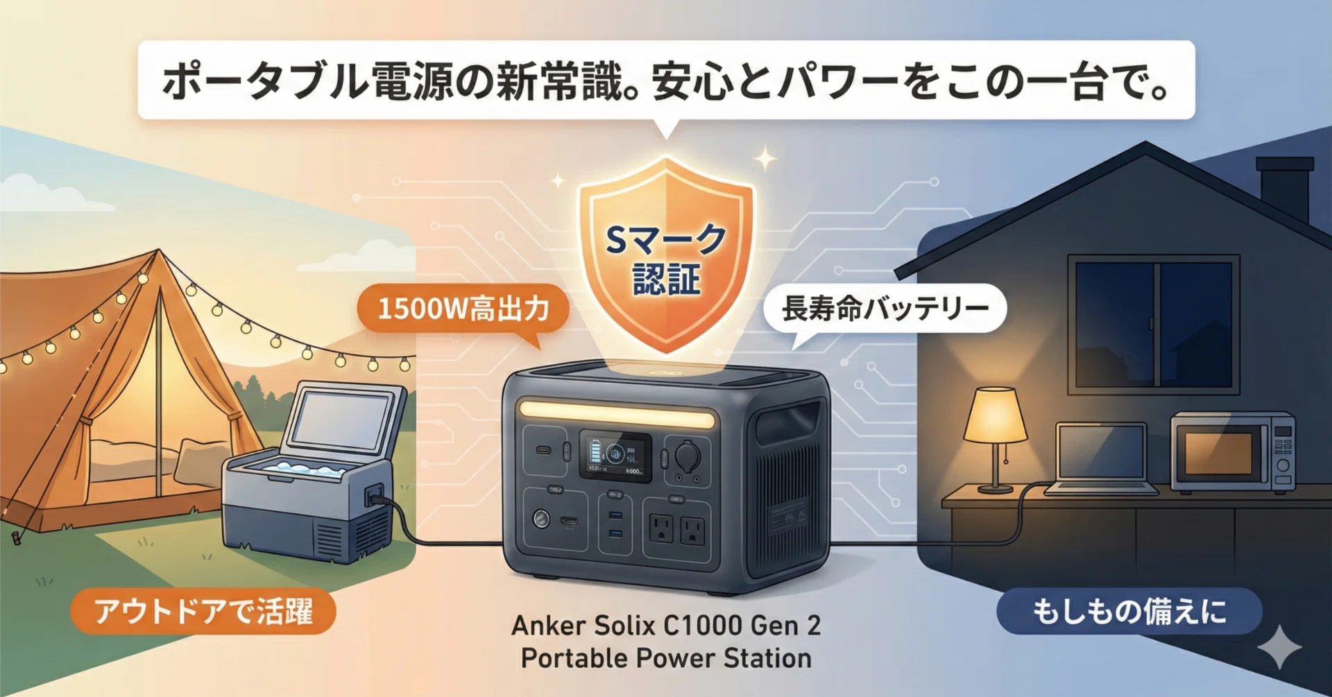 異常値】ポータブル電源の「正解」が変わった。Anker Solix C1000 Gen 