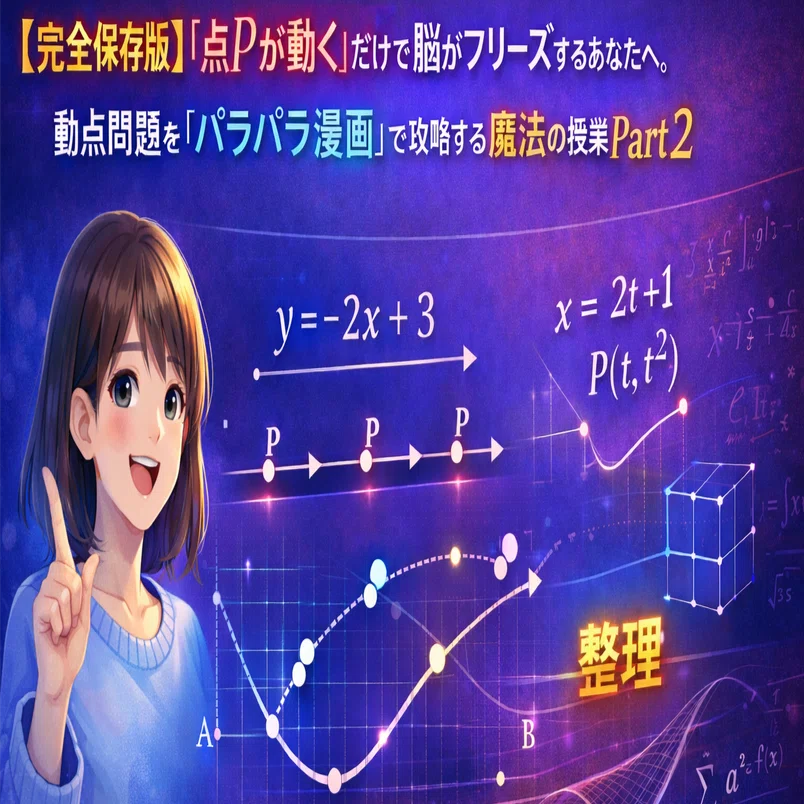 完全保存版】「点Pが動く」だけで脳がフリーズするあなたへ。動点問題
