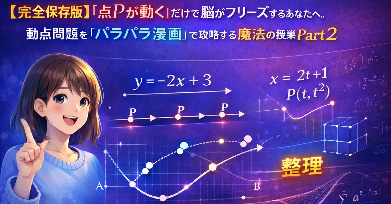 完全保存版】「点Pが動く」だけで脳がフリーズするあなたへ。動点問題