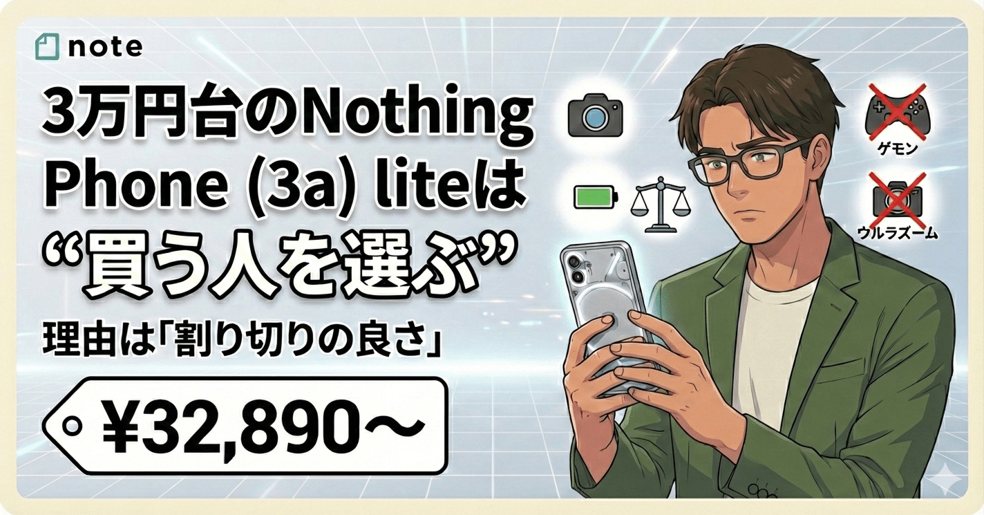 3万円台のNothing Phone (3a) liteは“買う人を選ぶ”──理由は