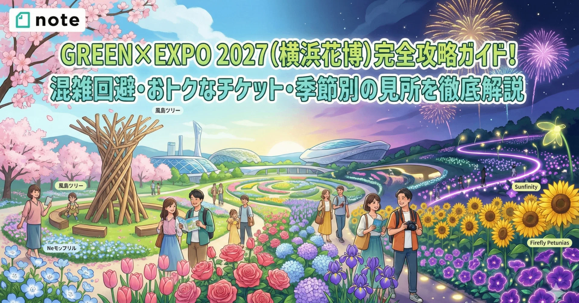 損をしないチケット選びと穴場の時期。2027年横浜花博で最高の体験を