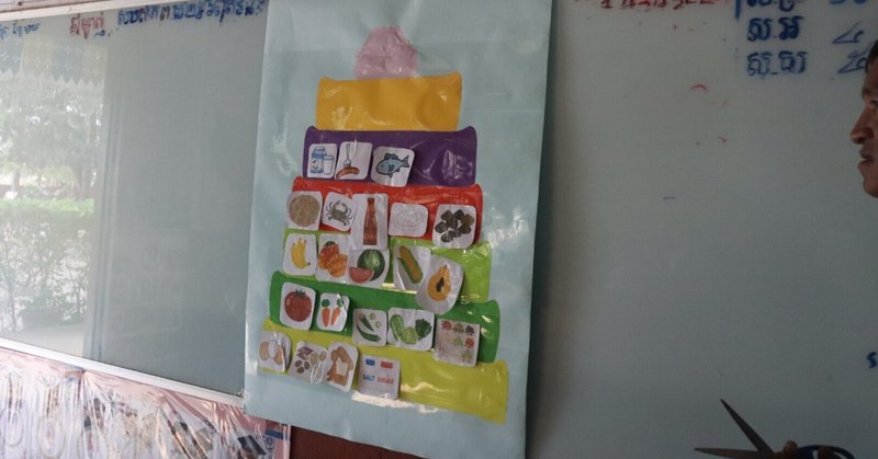 小学生と考える、カンボジアの栄養ピラミッド
