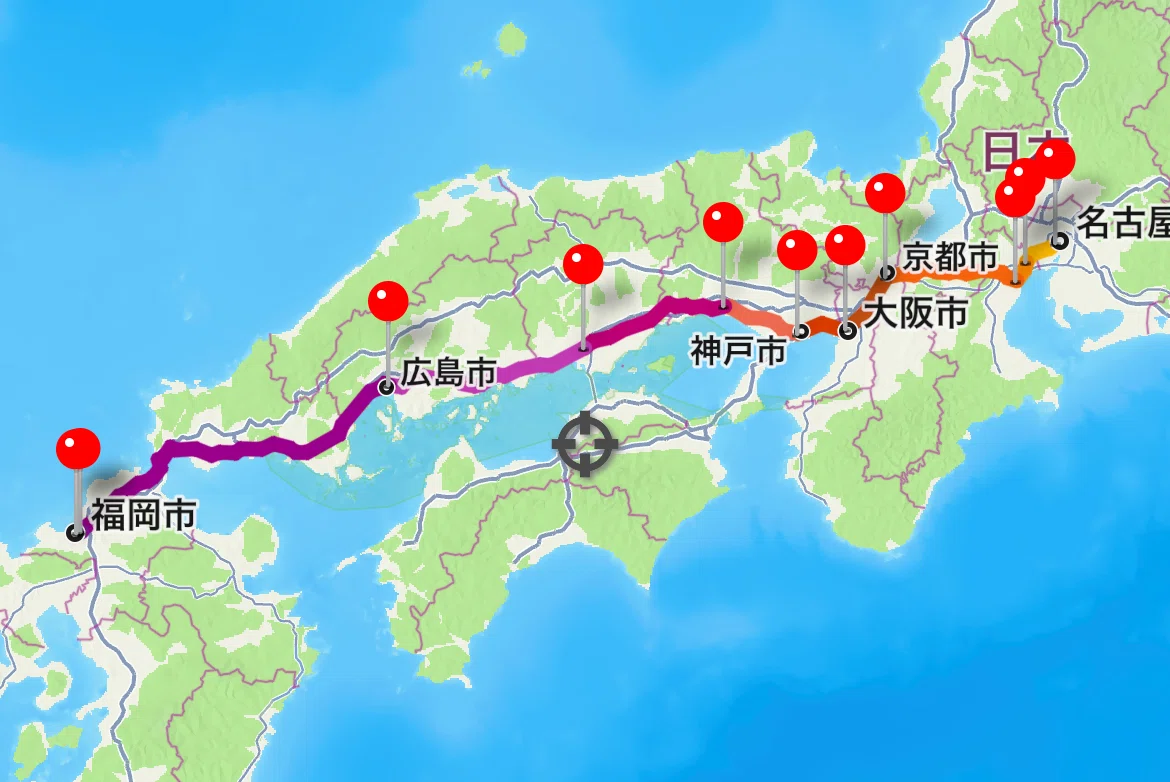 新幹線 名古屋 から 福岡