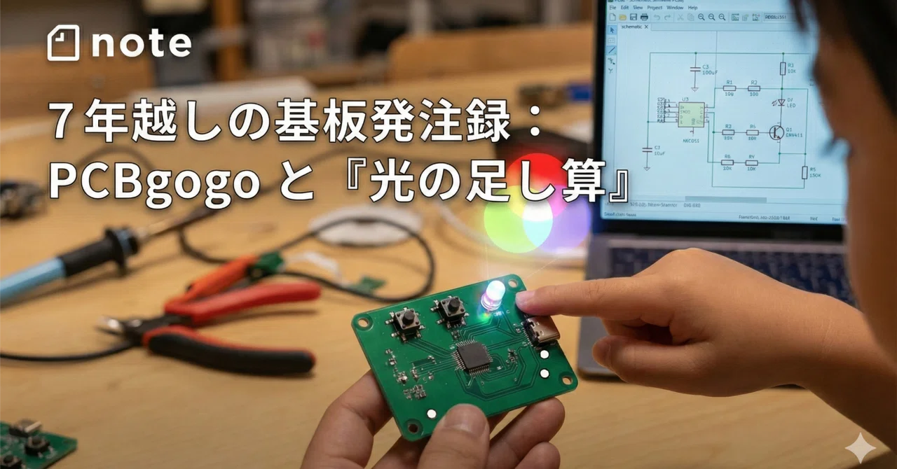 7年ぶりの基板発注録 PCBgogo と「光の足し算」｜ともかつのノート
