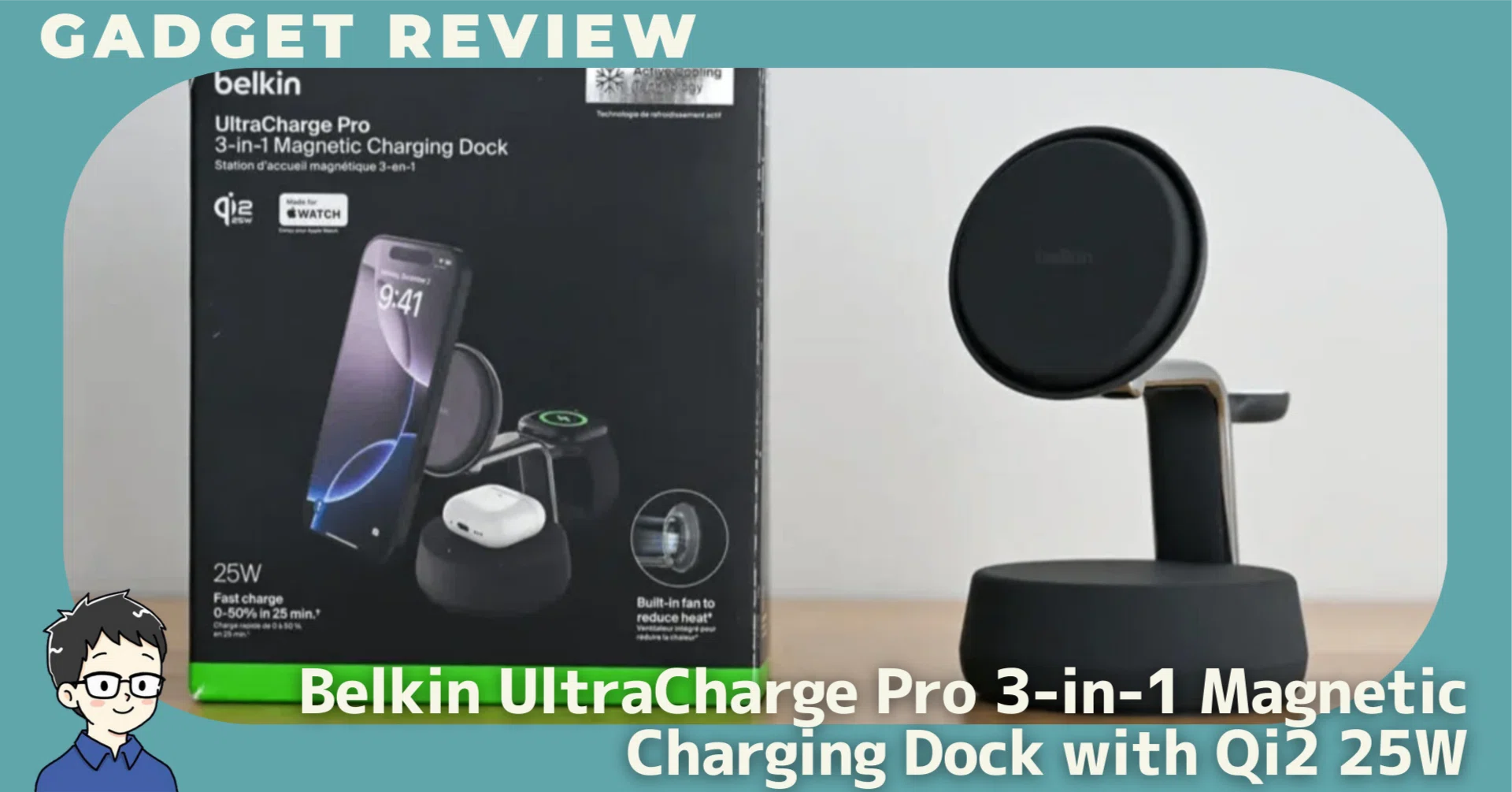Belkin UltraCharge Pro 3-in-1 Magnetic Charging Dock with Qi2 25W