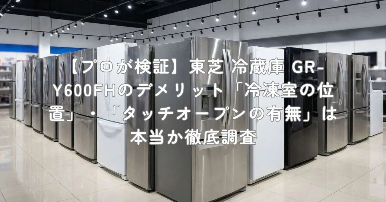 プロが検証】東芝 冷蔵庫 GR-Y600FHのデメリット「冷凍室の位置 