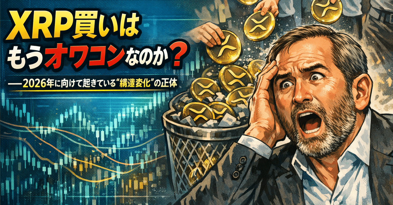 XRP買いはもうオワコンなのか？──2026年に向けて起きている“構造変化”の正体｜光本貴一｜XRP / Ripple