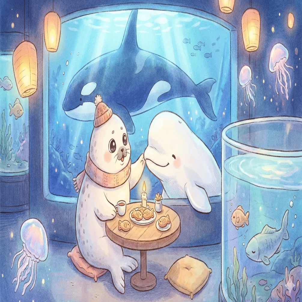 Topic】シャチと夢のディナー＆ベルーガにタッチ！閉館後の水族館探検