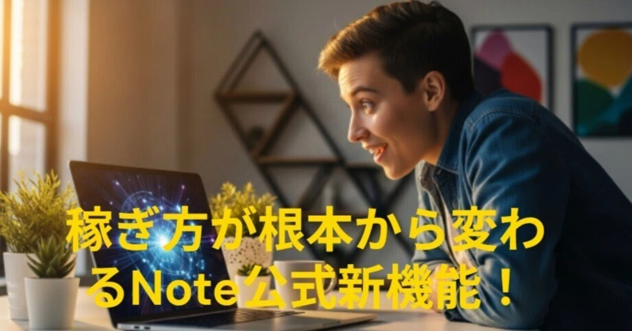 稼ぎ方が根本から変わるNote公式新機能！｜トレンドニュース