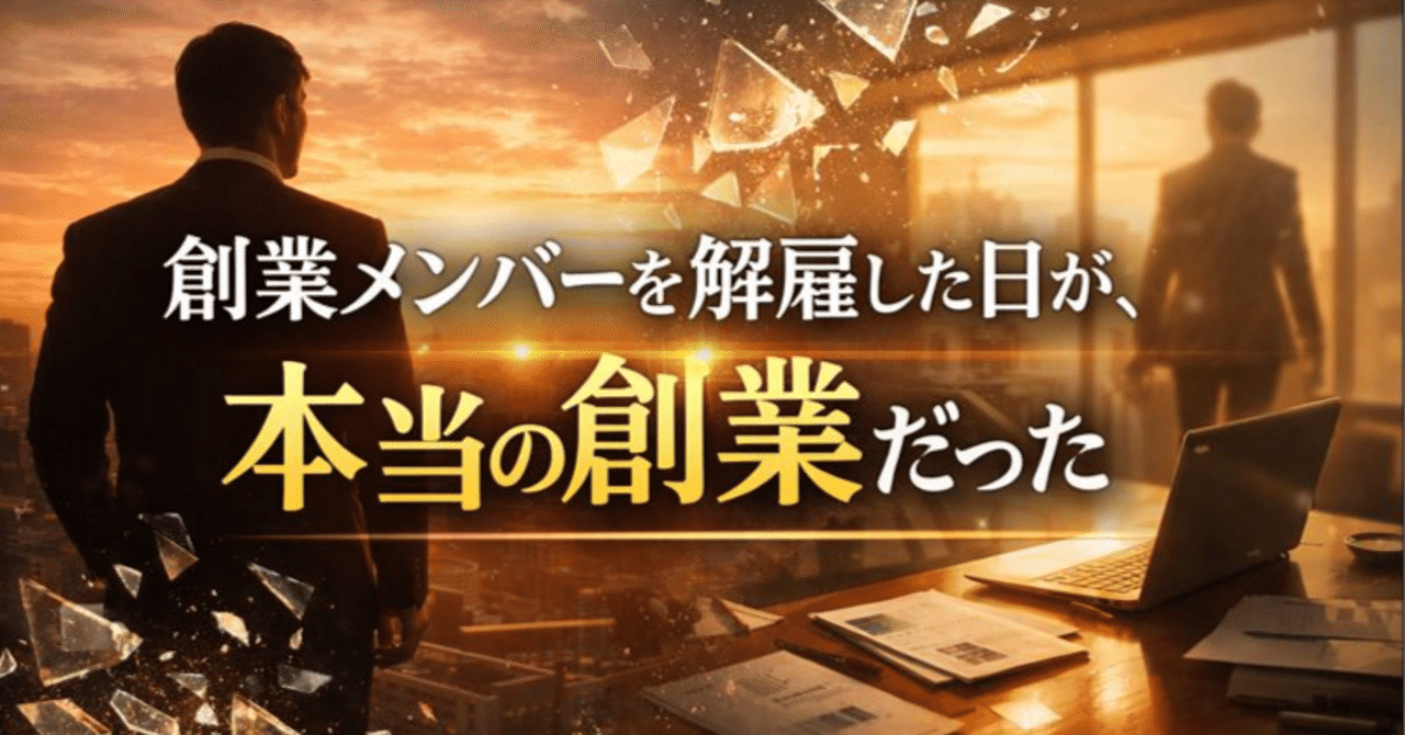創業メンバーを解雇した日が、本当の創業だった｜嶋会長