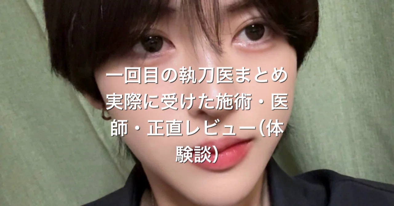 【一回目の執刀医まとめ】実際に受けた施術・医師・正直レビュー（体験談）｜整形美Intj