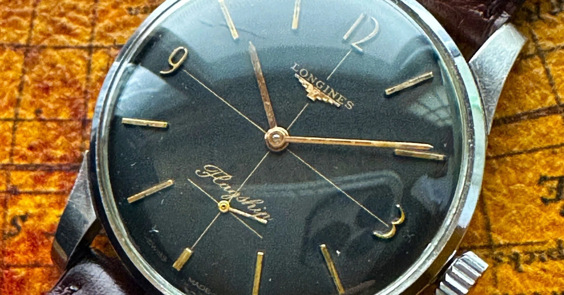 ロンジン LONGINES アンティーク手巻き腕時計 金色 m002