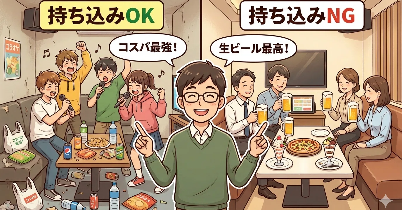 持ち込み可カラオケ店徹底比較2026｜飲食代節約の裏ワザと落とし穴
