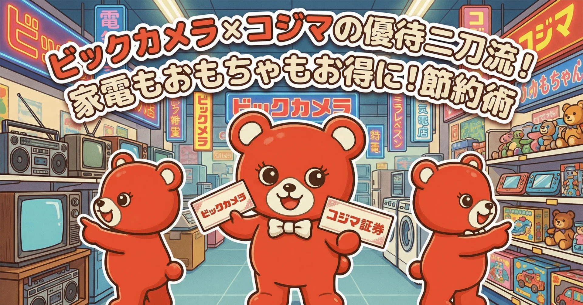 ビックカメラ × コジマの優待二刀流！家電もおもちゃもお得に！節約術 
