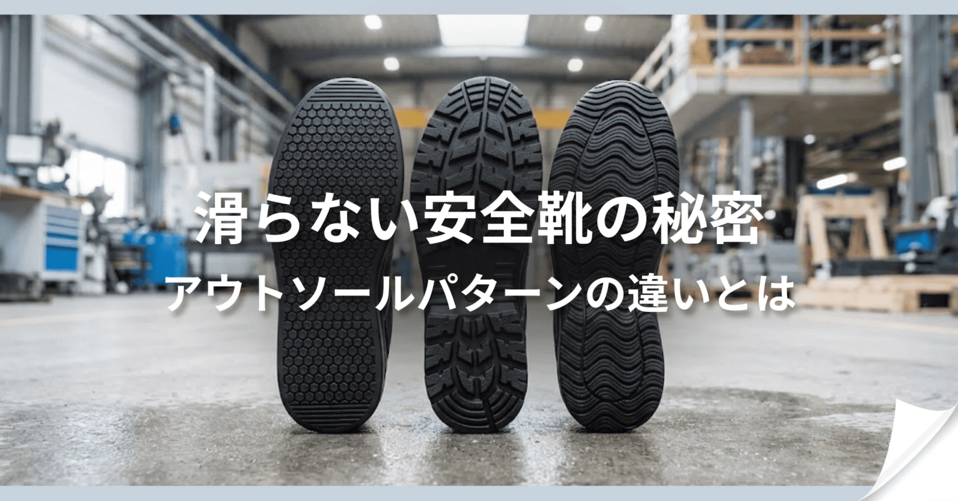 滑らない安全靴の秘密｜アウトソールパターンの違いとは｜安全ワーク