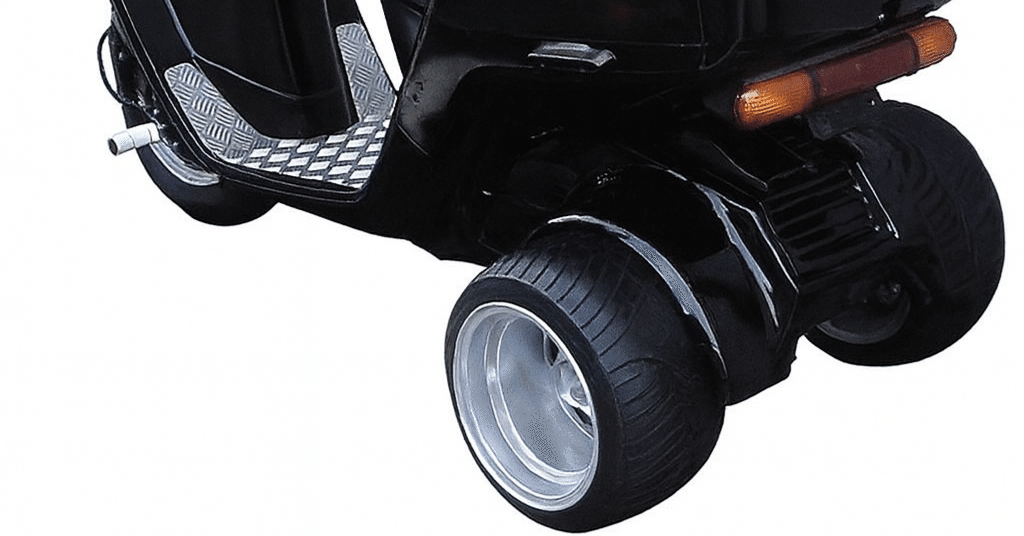 ジャイロ用クロスアルミホイール扁平タイヤ＆40mmスペーサーセット