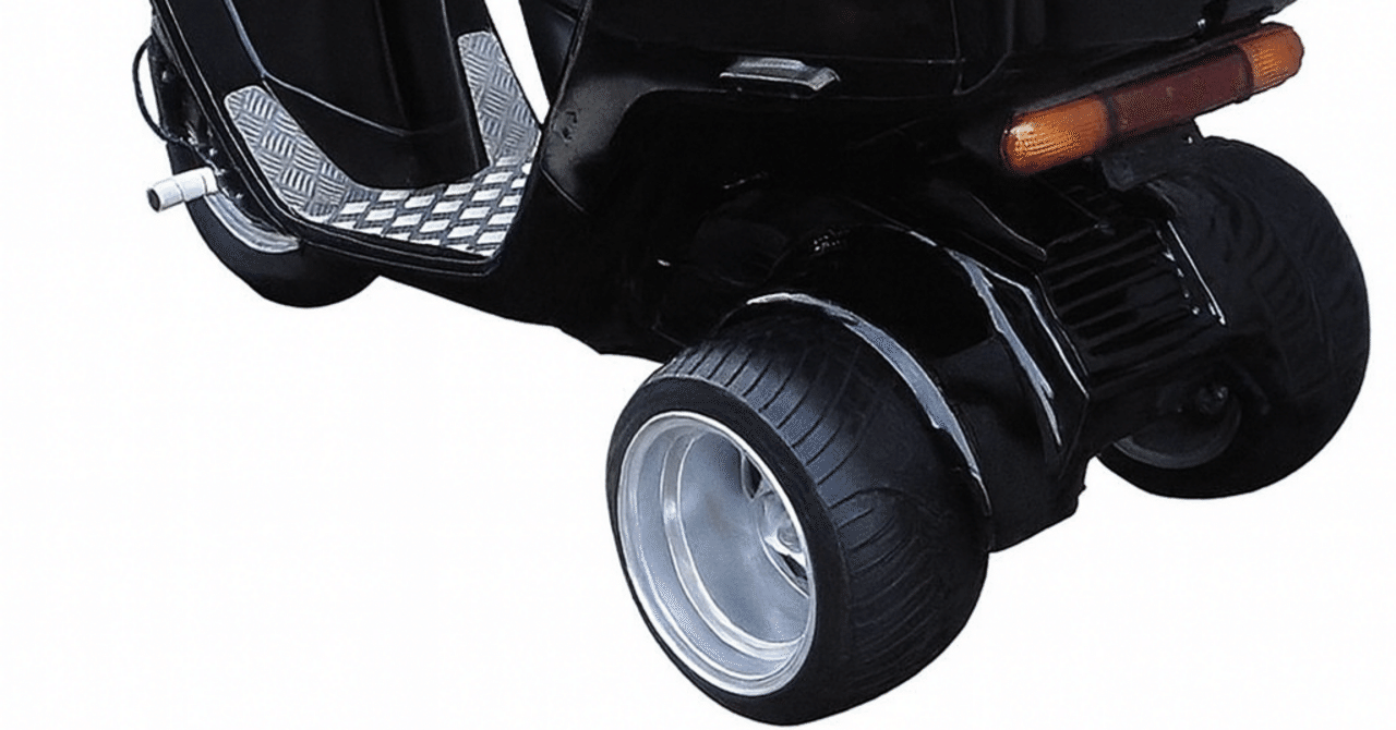 ジャイロ用クロスアルミホイール扁平タイヤ＆40mmスペーサーセット