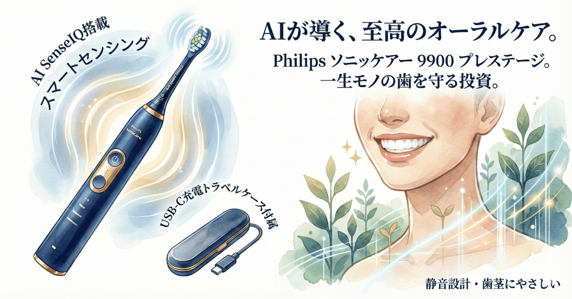 一生モノの歯を守る投資】AI搭載の最高峰電動歯ブラシ「Philips