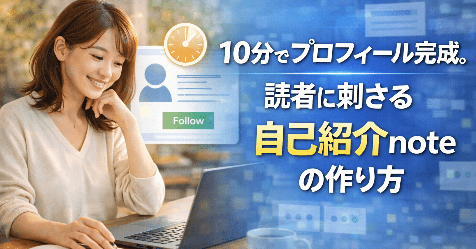 10分でプロフィール完成。読者に刺さる自己紹介noteの作り方｜オミ【AI