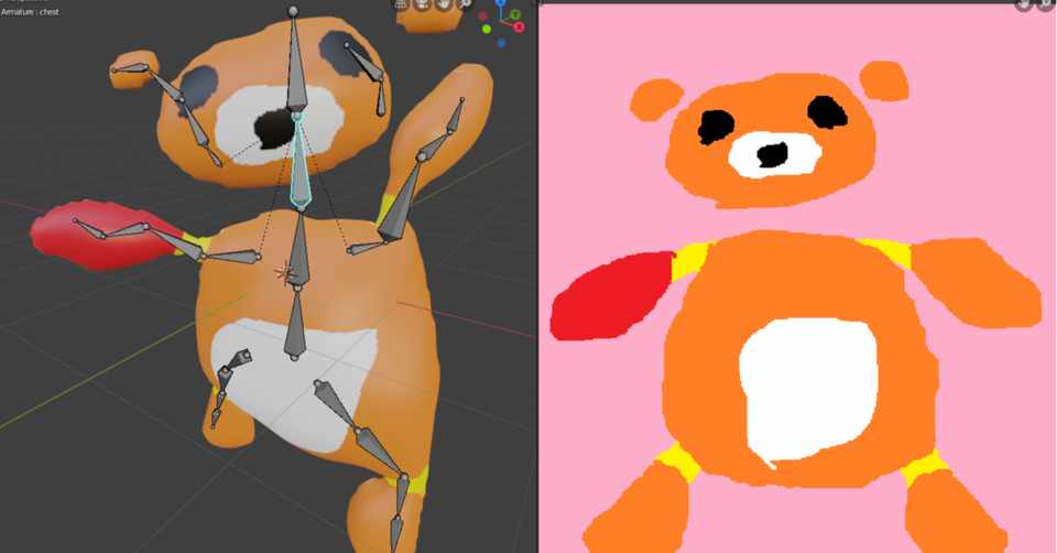 イラストから動く3dモデルの生成を行うblenderアドオン Love2d3d の イラストから動く3dモデルの生成を行うblenderアドオン Love2d3d の