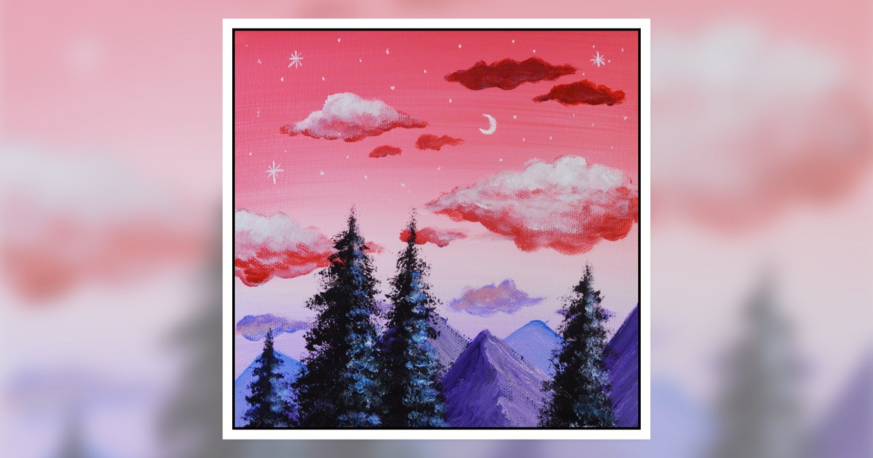アクリル絵の具を使用した夕暮れの風景の描き方 初心者が簡単に絵を描く方法 Junya Art Note