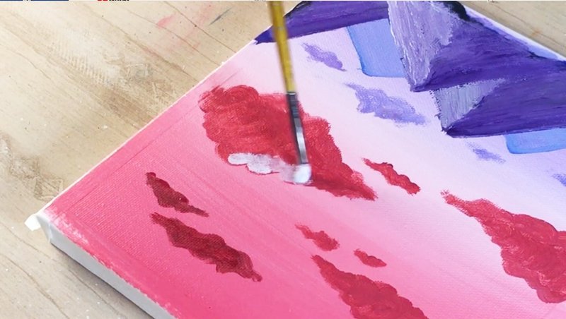 アクリル絵の具を使用した夕暮れの風景の描き方 初心者が簡単に絵を描く方法 Junya Art Note