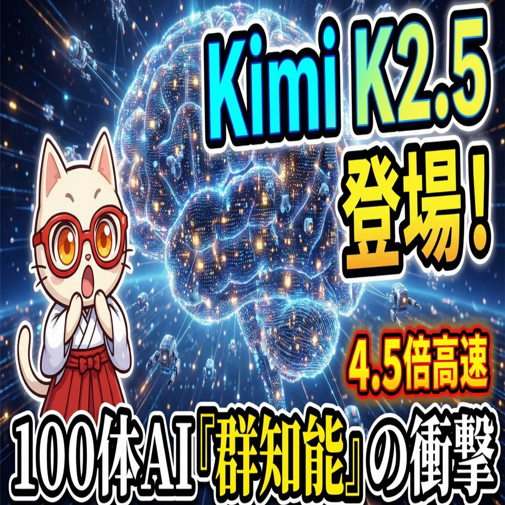 Kimi K2.5 登場！100体のAIエージェントが協力する「群知能」の時代へ