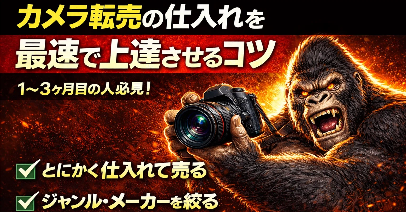 カメラ転売の仕入れを最速で上達させるコツ｜1〜3ヶ月目で差がつく