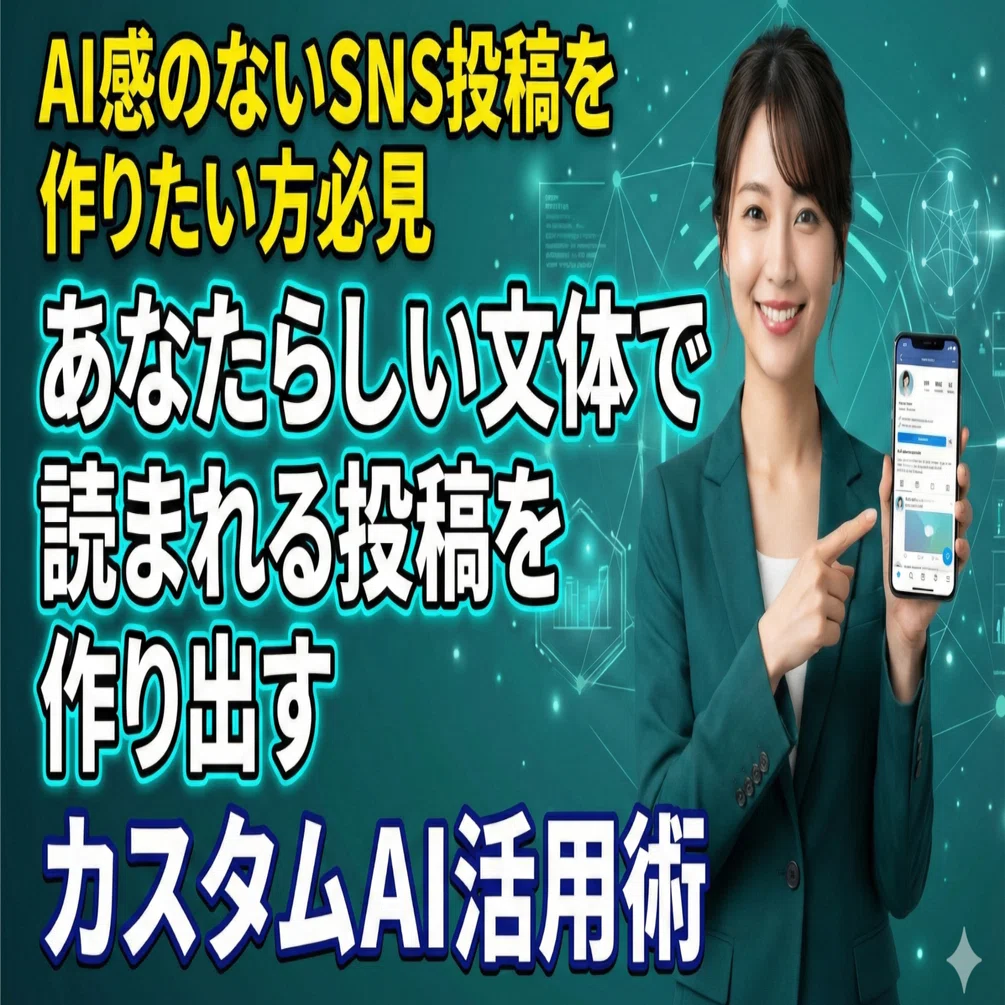 ドタキャンの為再投稿 AI感のないSNS投稿作成方法【ChatGPT「プロジェクト機能」＆「Gems