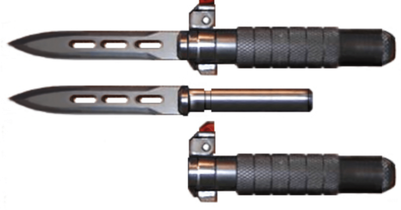 ボタンで刃が飛ぶスペツナズナイフってすげえよな！ えっ？あれ嘘なの