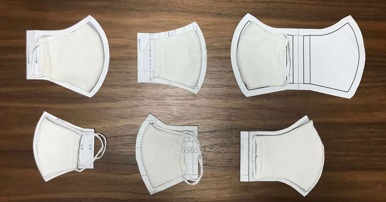 B 一番小顔にみえるのは 手作りマスクの型紙を比較してみた こつぶ Note