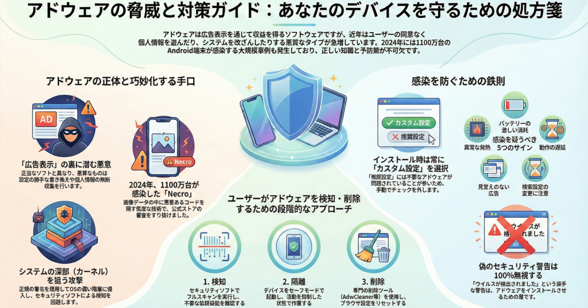 アドウェアとは？感染経路から削除方法まで、実例とともに徹底解説｜未来共創コミュニティ