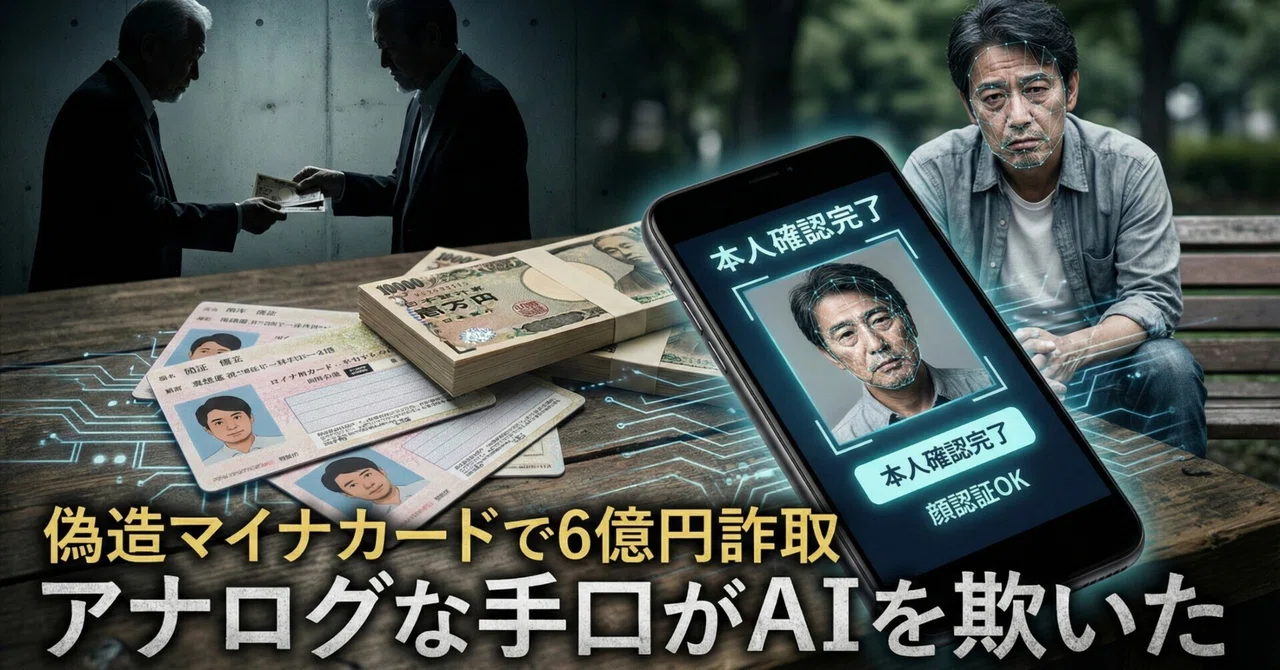 【独自考察】公園で拾った「顔」が6億円に化けた。偽造マイナカード事件が暴いた、日本の本人確認の「巨大なバグ」｜ASC