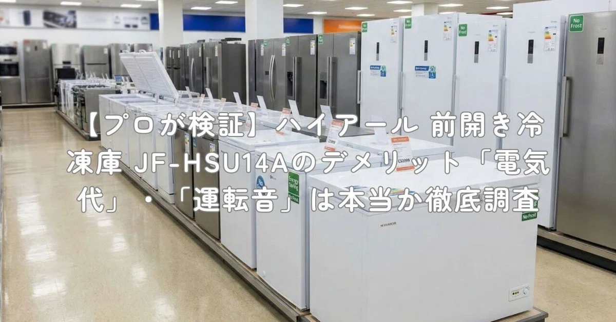 プロが検証】ハイアール 前開き冷凍庫 JF-HSU14Aのデメリット「電気代