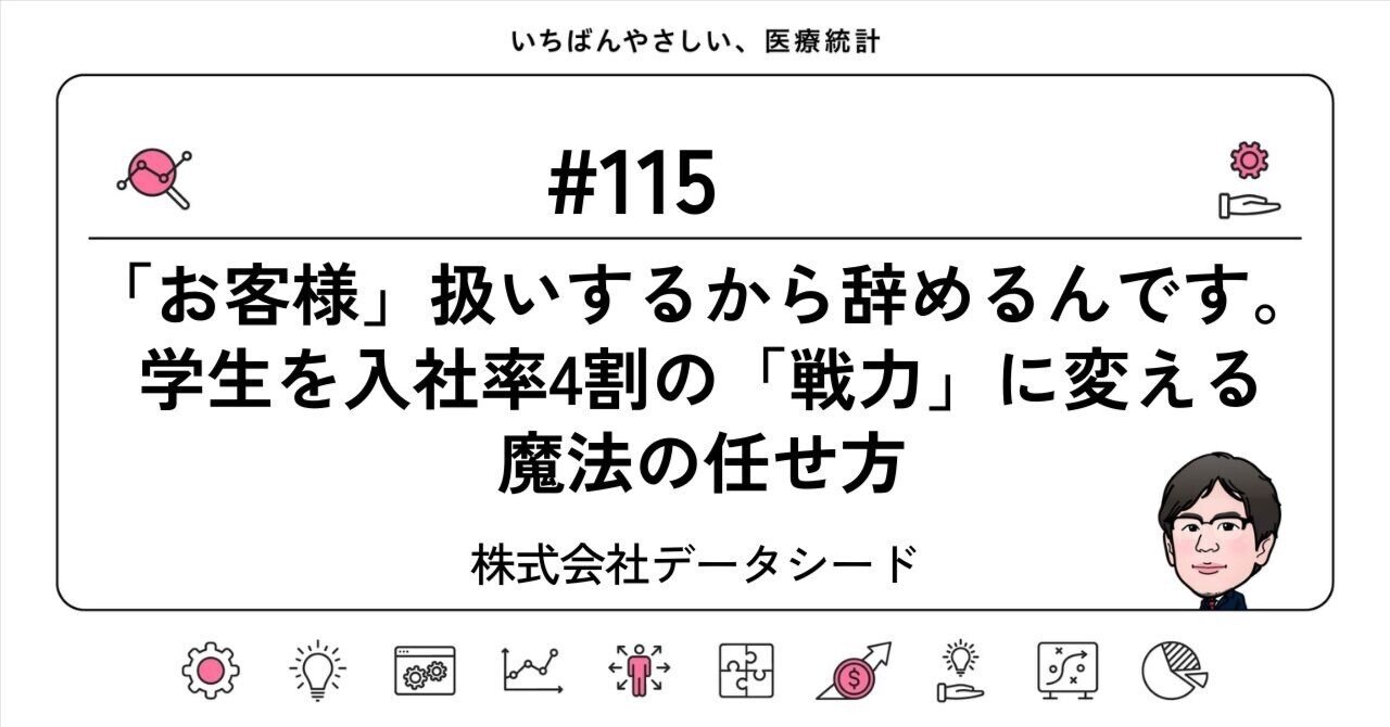 115 「お客様」扱いするから辞めるんです。学生を入社率4割の「戦力