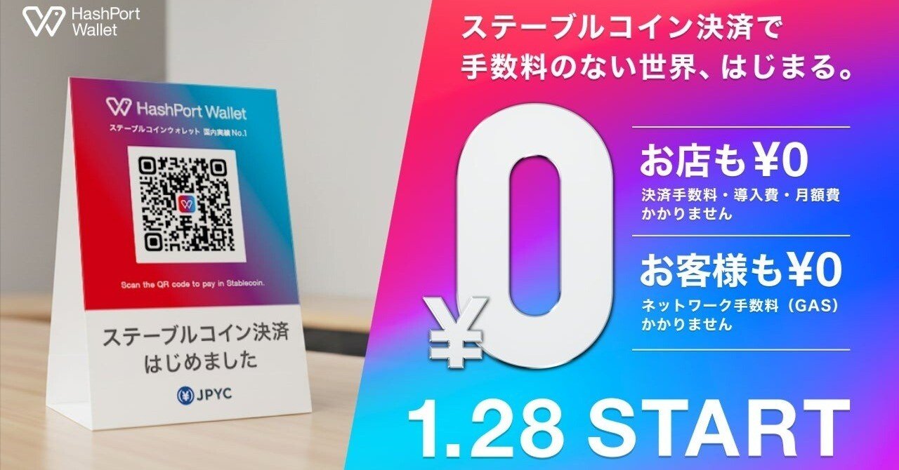 HashPort、法人向けステーブルコイン決済を開始。導入費用・決済手数料・ユーザーのガス代をすべて無料化｜NADA_NEWS公式（旧CoinDesk  JAPAN）