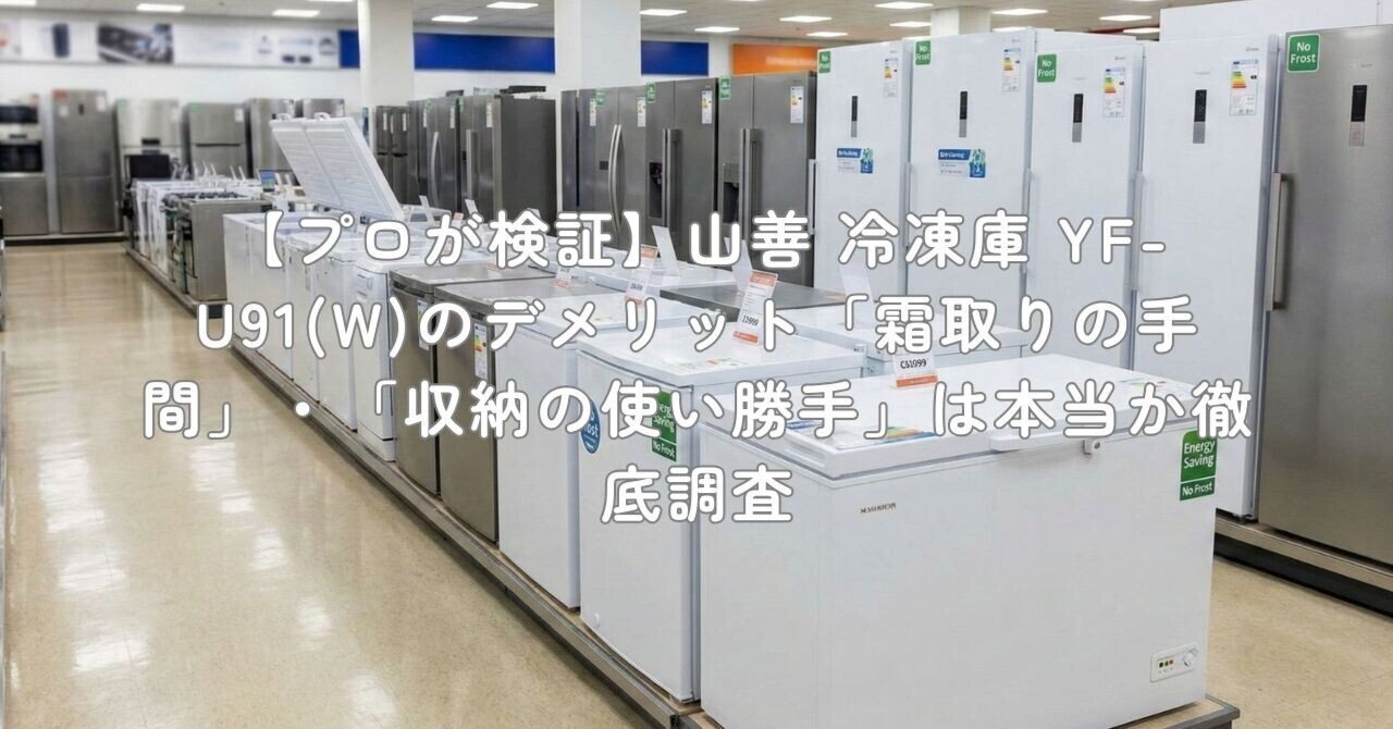 プロが検証】山善 冷凍庫 YF-U91(W)のデメリット「霜取りの手間