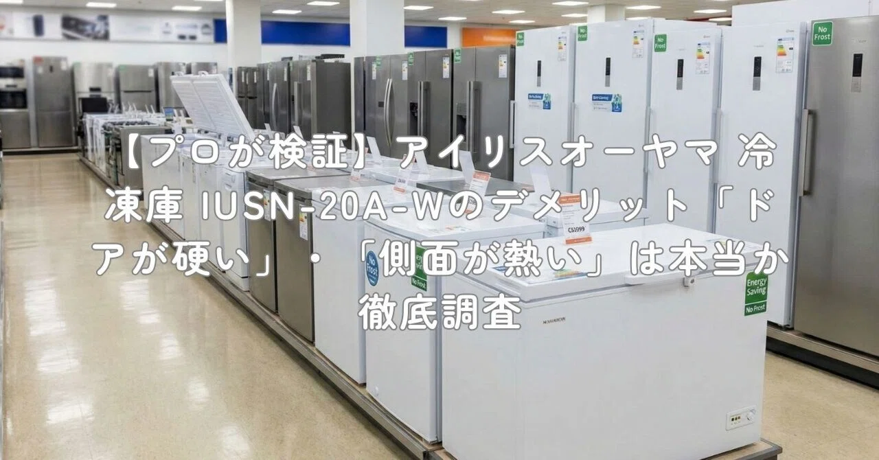 プロが検証】アイリスオーヤマ 冷凍庫 IUSN-20A-Wのデメリット「ドアが 