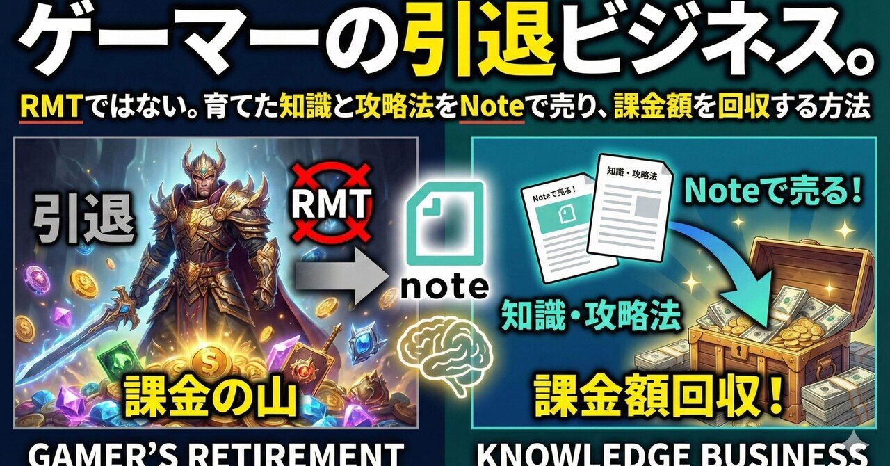 ゲーマーの引退ビジネス。RMTではない。育てたアカウントの「知識」と「攻略法」をNoteで売り、課金額を回収する方法｜Nox