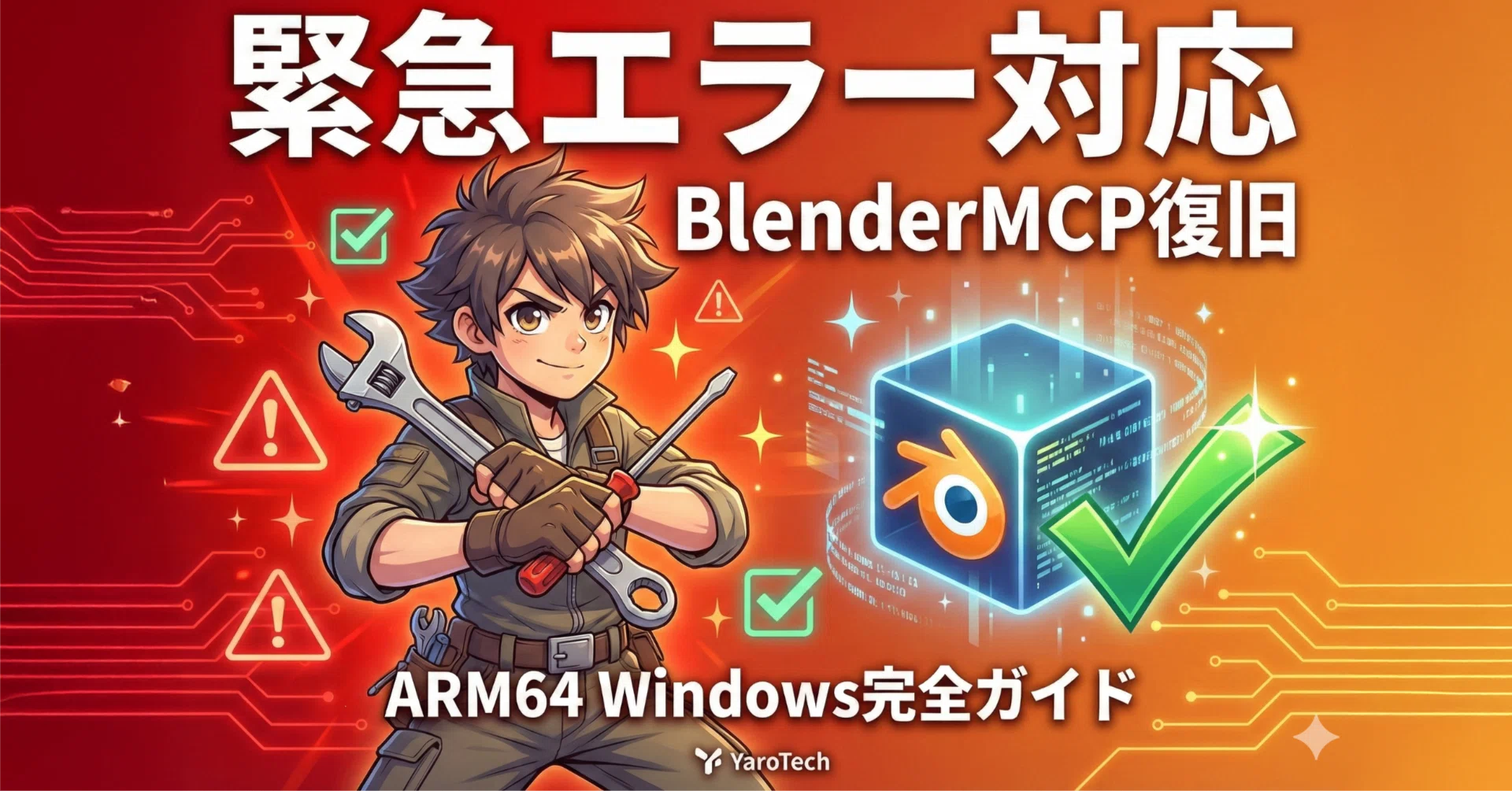 BlenderMCPが突然動かない！ARM64 Windows環境でのMCP復旧方法【緊急