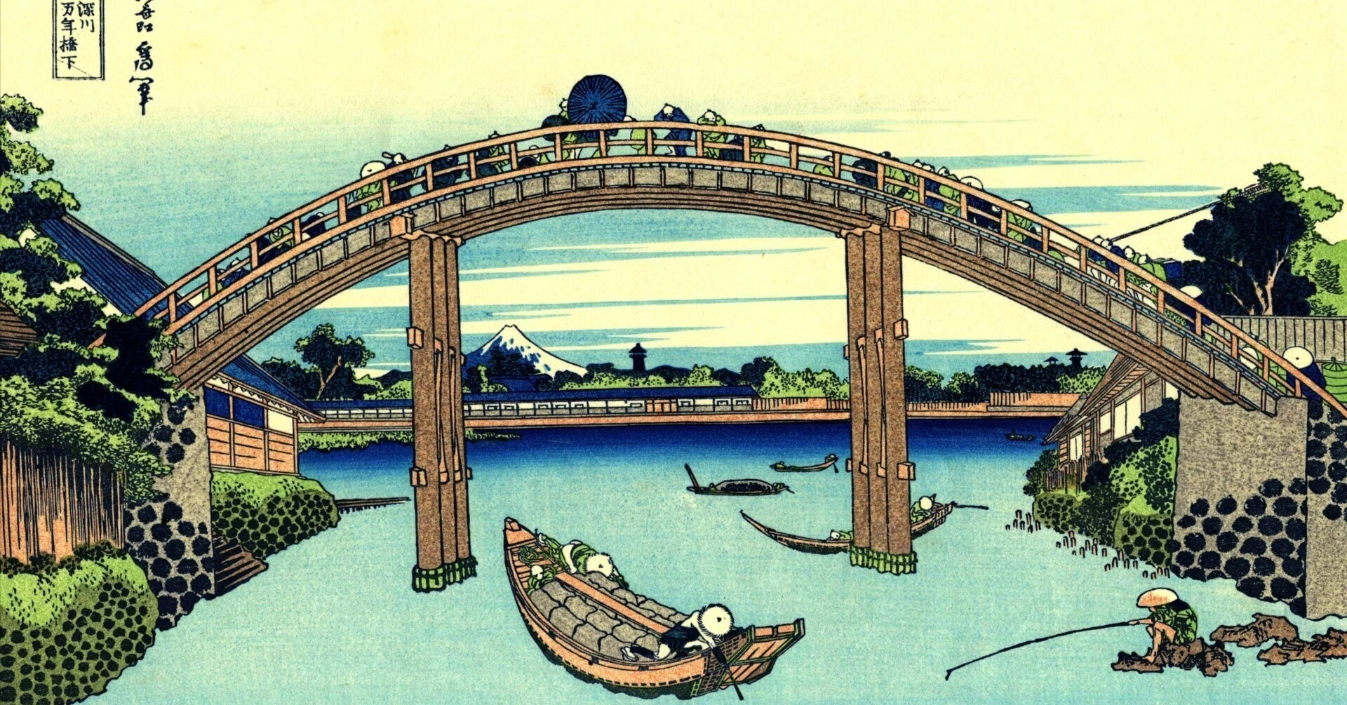 葛飾北斎の浮世絵が、ベクターデータになっていく— 橋の下を流れる時間