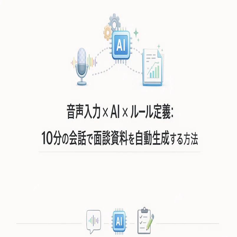 AquaVoice×Cursor×ルール定義：10分の会話で面談資料を自動生成する