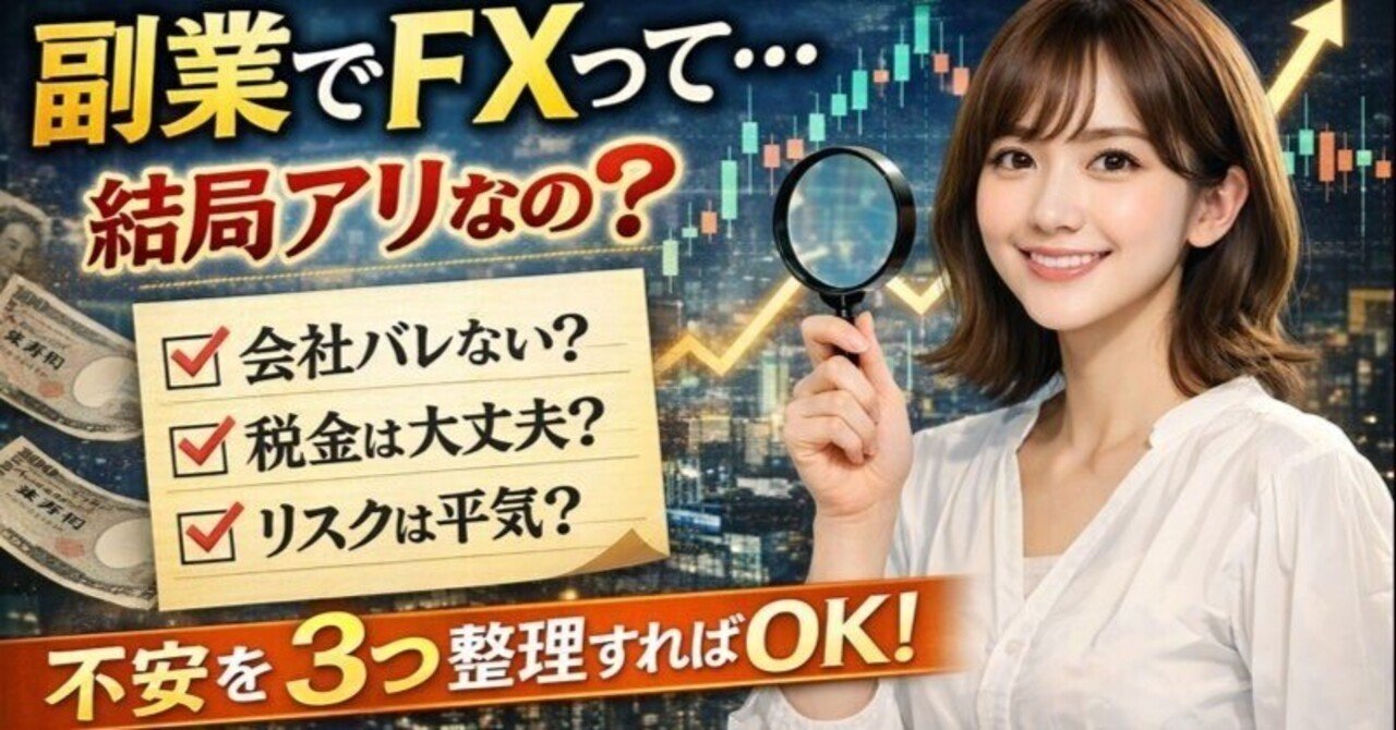結論】FXは副業になる？会社にバレる？税金は？月5万の現実ルートを整理｜森山みなみ(副業専門マーケター)
