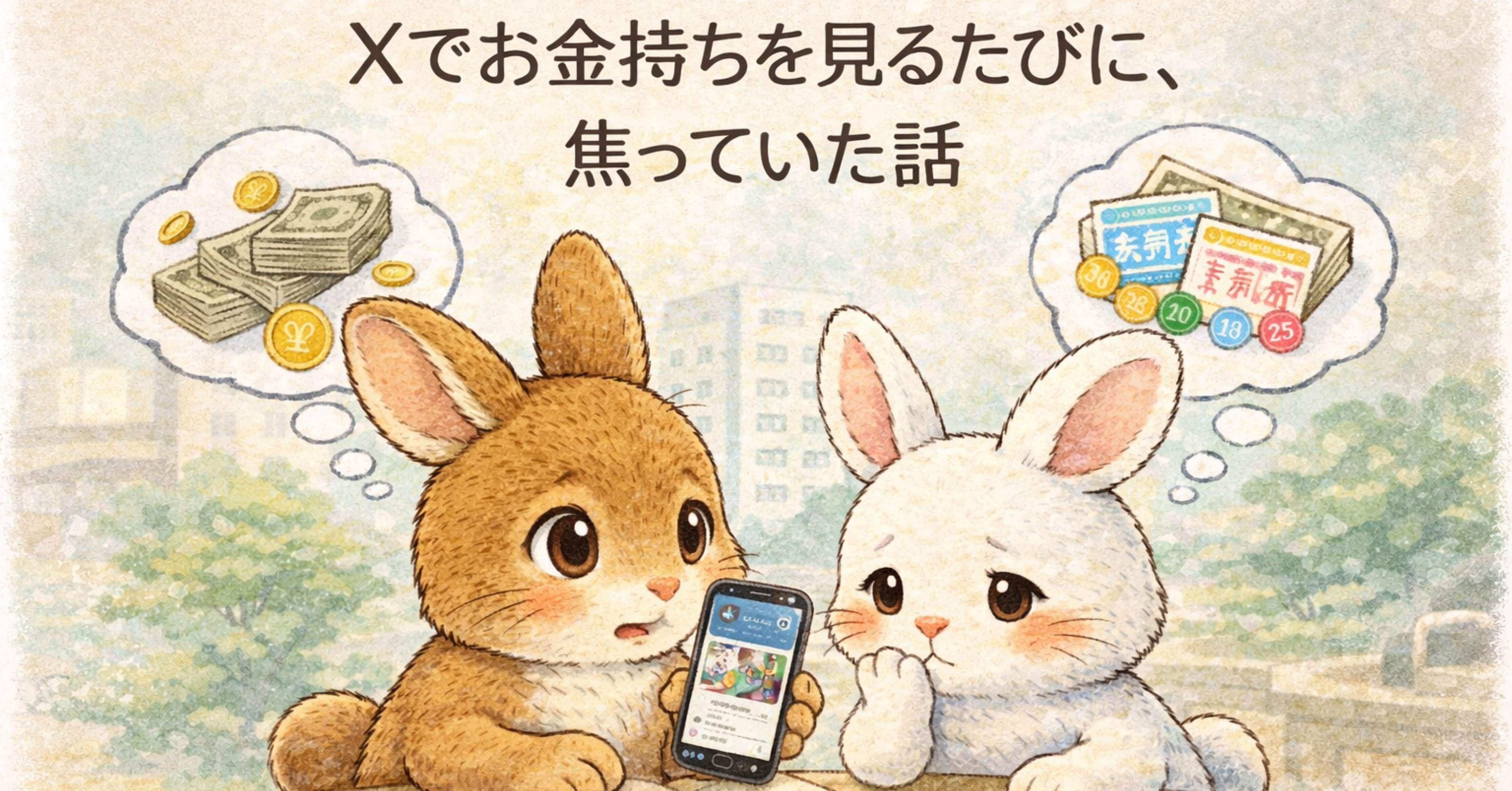 Xでお金持ちを見るたびに、焦っていた話｜兎の人