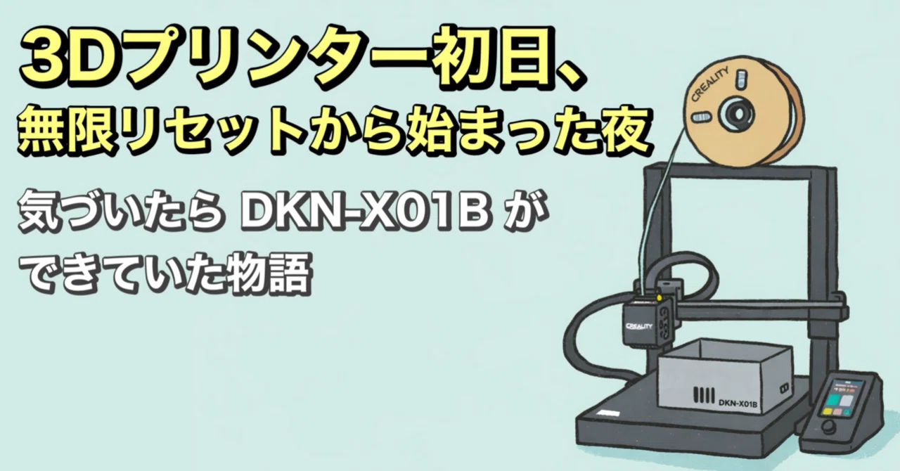 ✓ 3Dプリンター初日、無限リセットから始まった夜｜電子工作ネコ